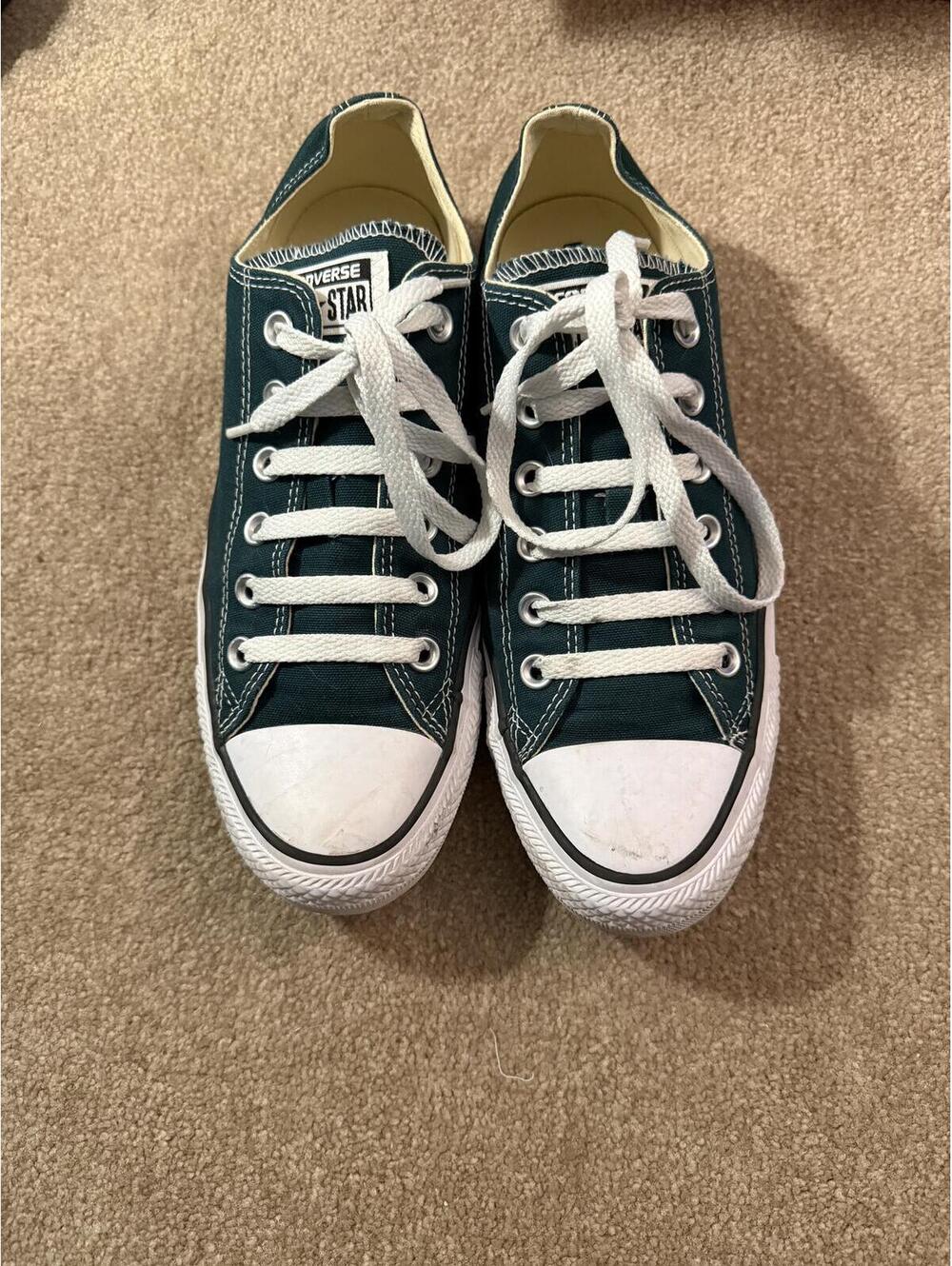Converse Chuck Taylor All Star Low Top Sneakers Dark Green White Men's 7